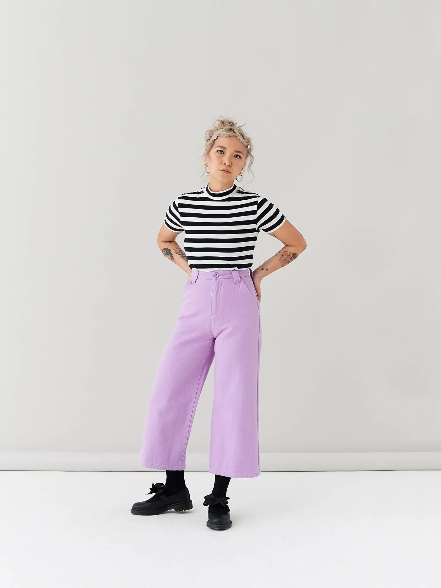 LO Work Pants - Lilac sold by Lazy Oaf product image thumbnail 2