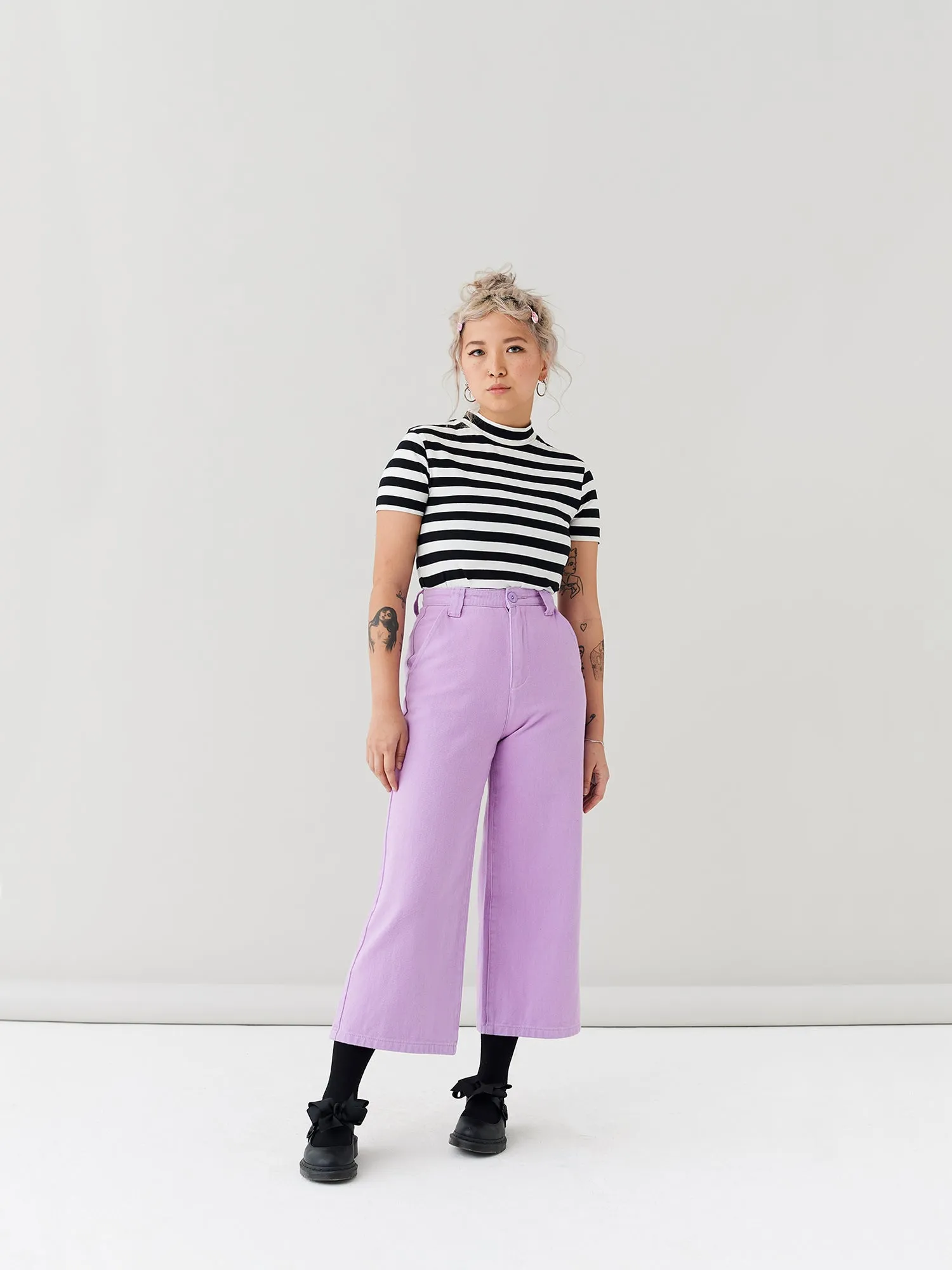LO Work Pants - Lilac sold by Lazy Oaf product image thumbnail 3