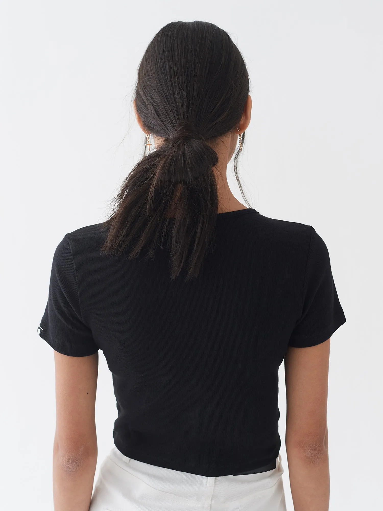 LO Scoop Neck Tee - Black sold by Lazy Oaf product image thumbnail 5