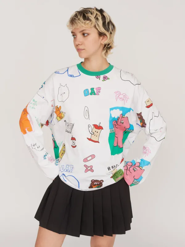 Lazy Notebook Long-Sleeve T-Shirt sold by Lazy Oaf