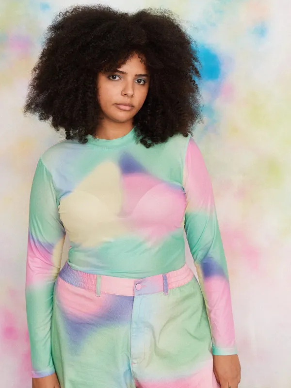 Dream In Colour Mesh Top sold by Lazy Oaf