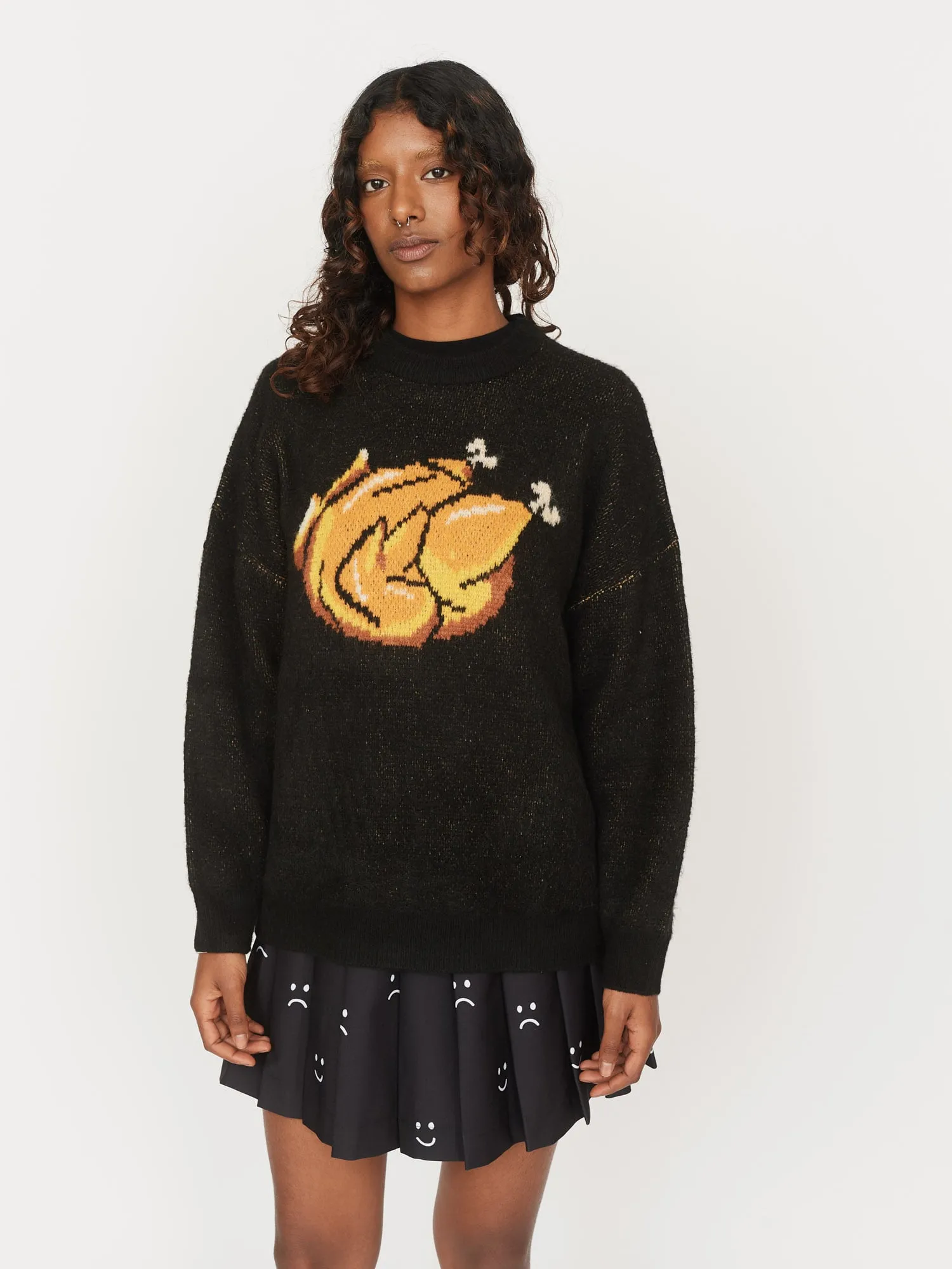 Black Roast Turkey Jumper sold by Lazy Oaf
