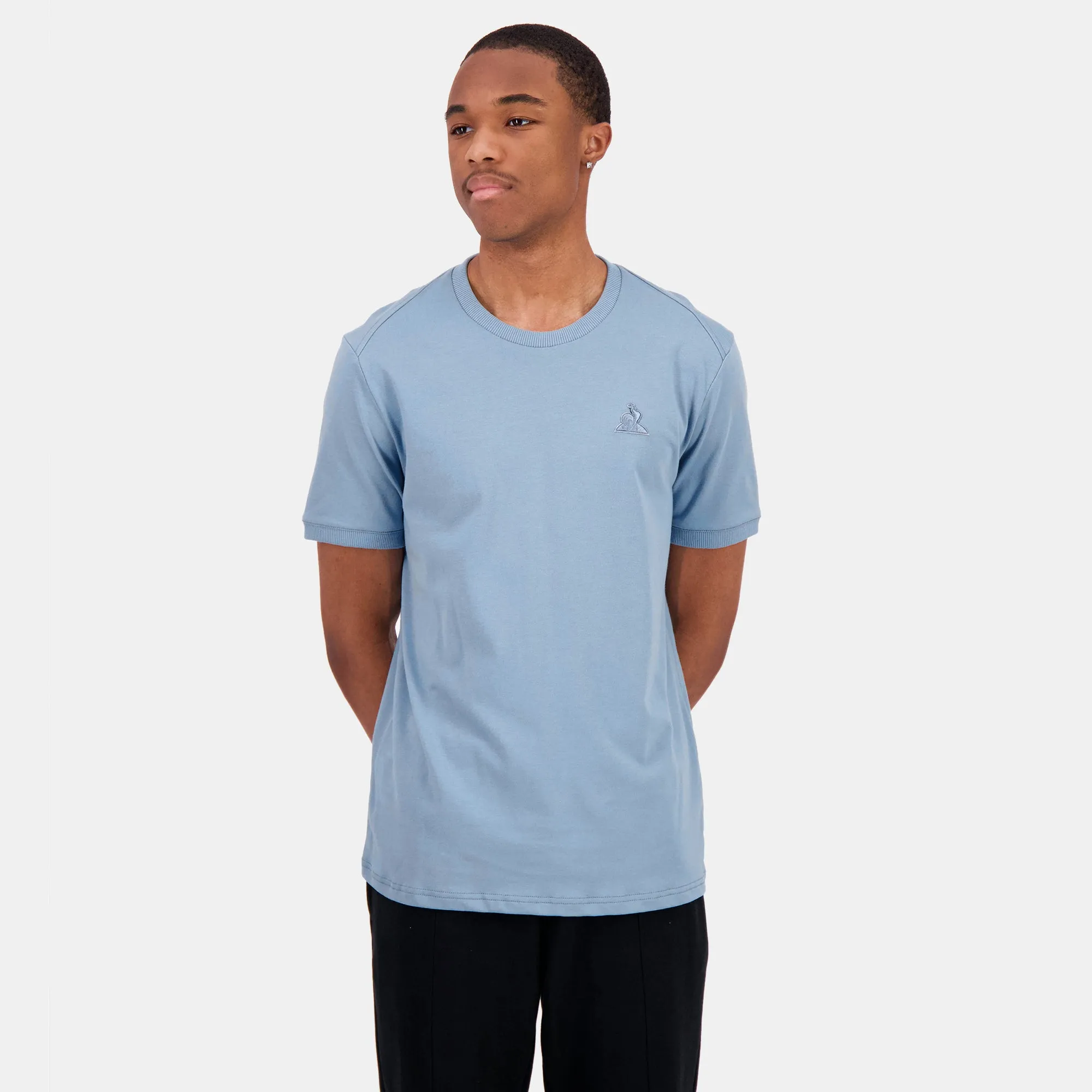 2422670-ESS T/T Tee SS N°1 M faded denim | T-shirt Homme sold by Le Coq Sportif