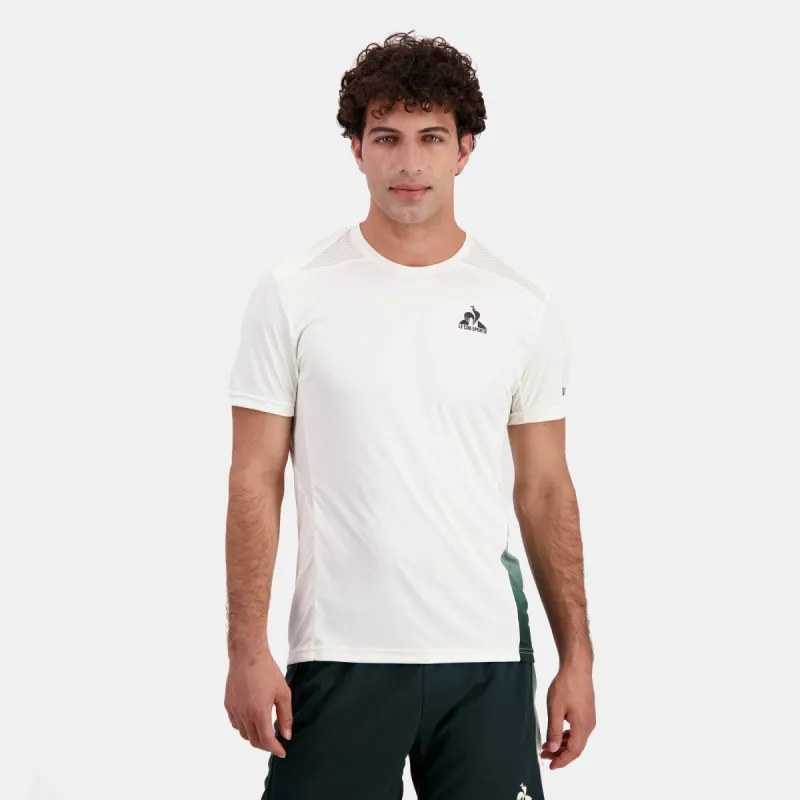 2421440-TENNIS PRO Tee SS 24 N°3 M marshmallow | T-shirt Homme sold by Le Coq Sportif
