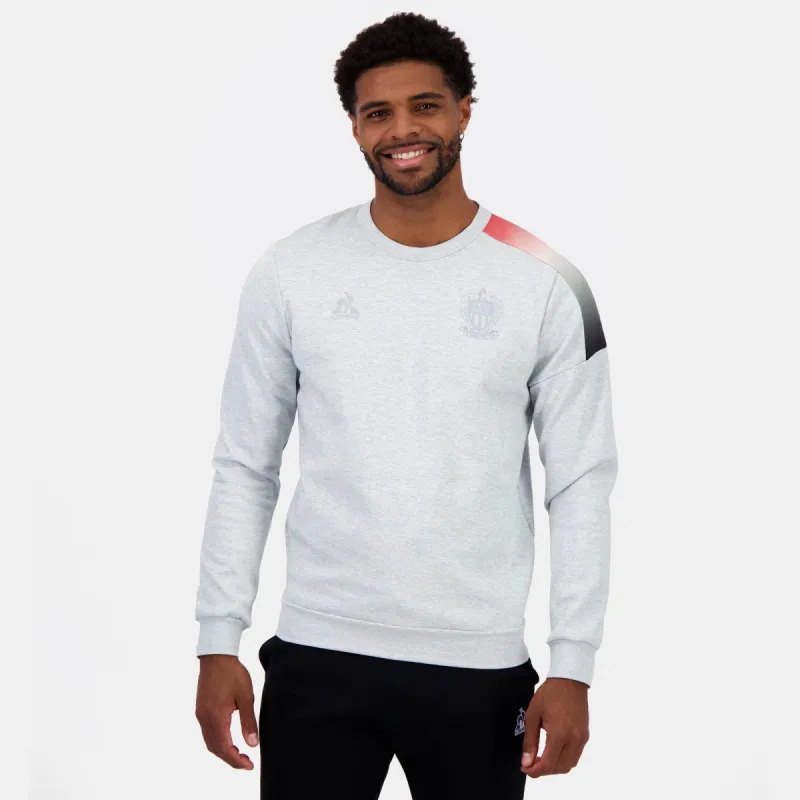 2423039-OGC NICE FANWEAR Crew Sweat N°2 M gris c | Sweat col rond Unisexe made by Le Coq Sportif