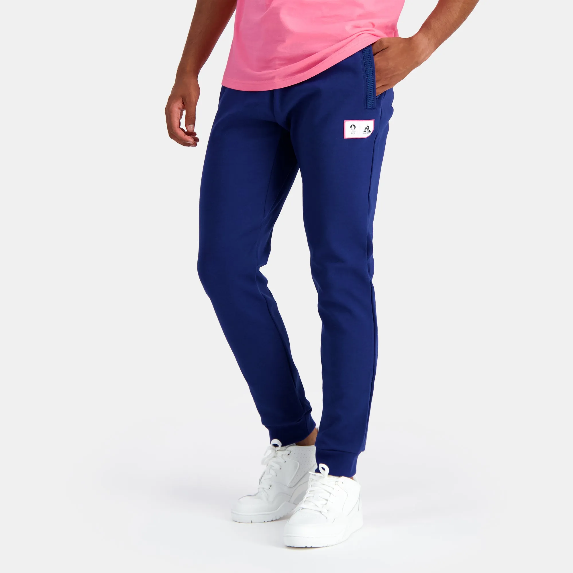 2321320-ESS P24 Pant Regular N°1 M blue depths | Pantalon Regular Homme sold by Le Coq Sportif