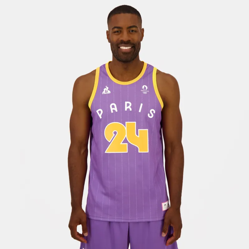 2410616-BASKET P24 Débardeur N°1 M chive blossom | Débardeur Basketball Homme sold by Le Coq Sportif