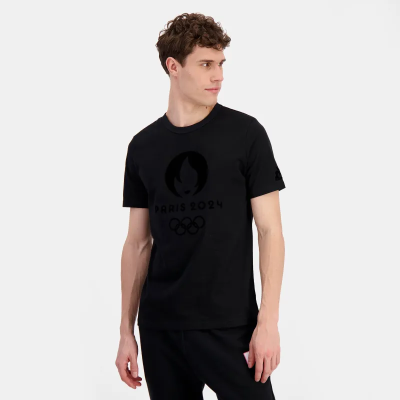2410386-GRAPHIC P24 Tee SS N°1 M black | T-shirt Unisexe sold by Le Coq Sportif