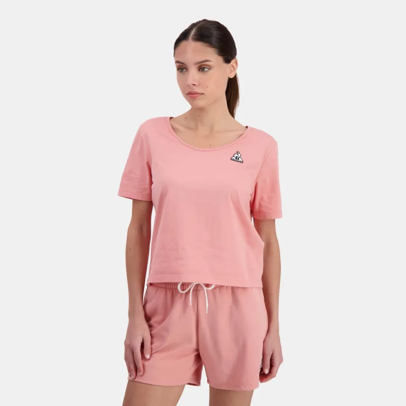 2422581-ESS Tee SS N°1 W rosette | T-shirt Femme sold by Le Coq Sportif