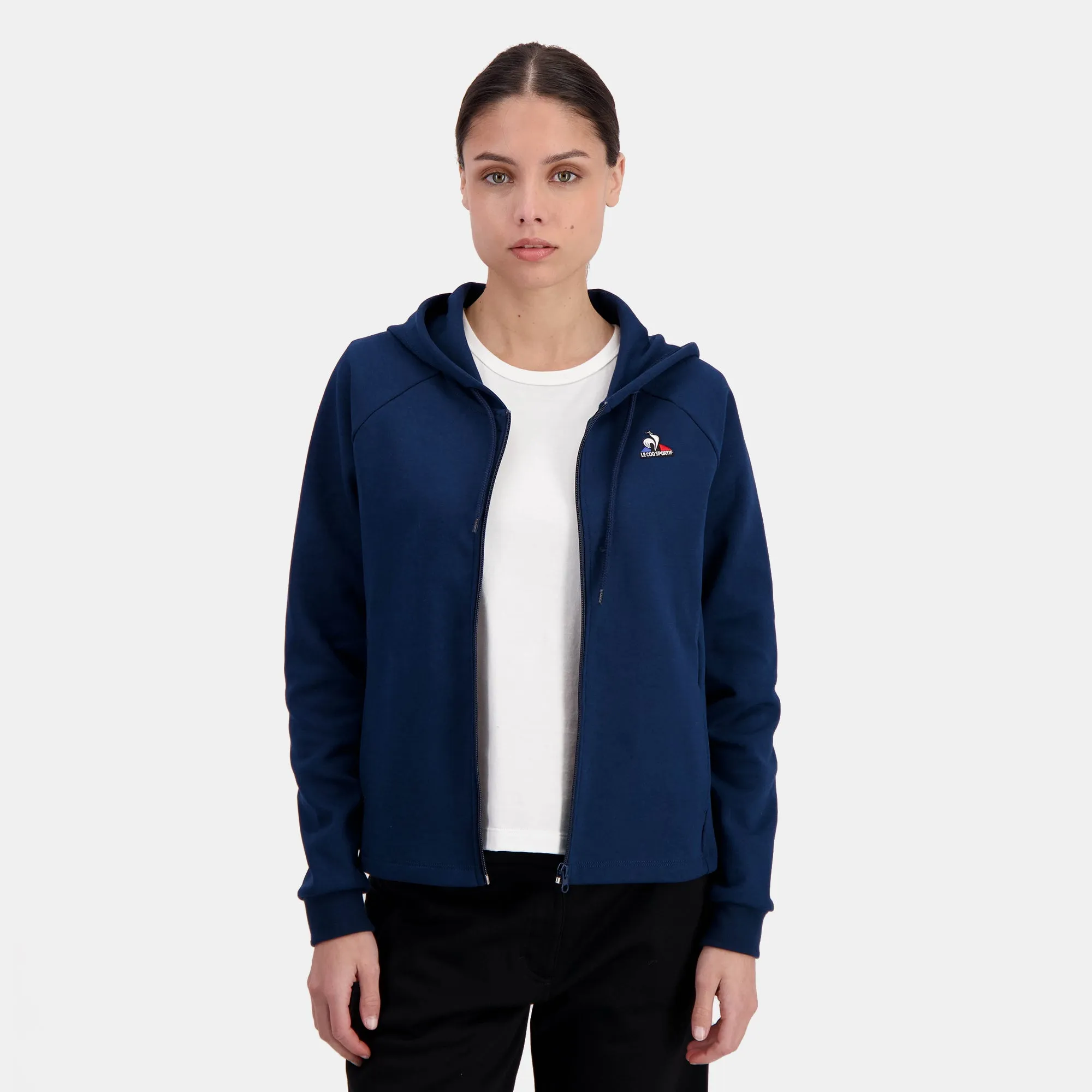 2422063-ESS FZ Hoody N°1 W victory blue | Sweat zippé à capuche Femme sold by Le Coq Sportif