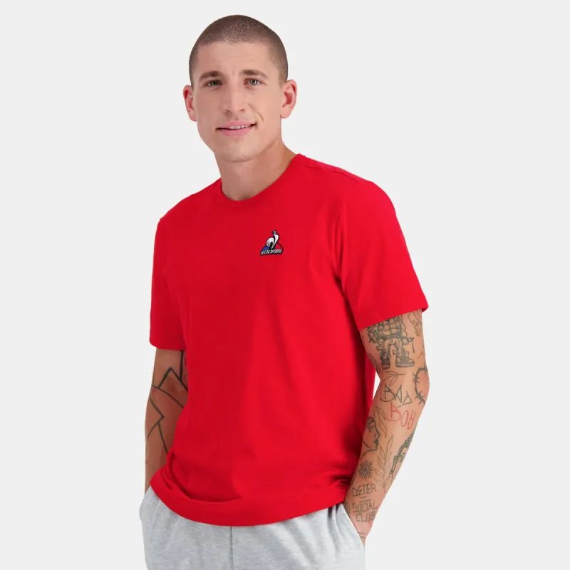2310549-ESS Tee SS N°4 M rouge electro | T-shirt Homme sold by Le Coq Sportif