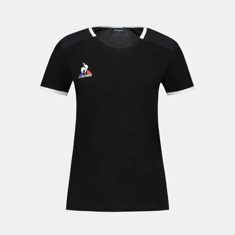 2421624-TENNIS Tee SS N°2 W black | T-shirt Femme sold by Le Coq Sportif