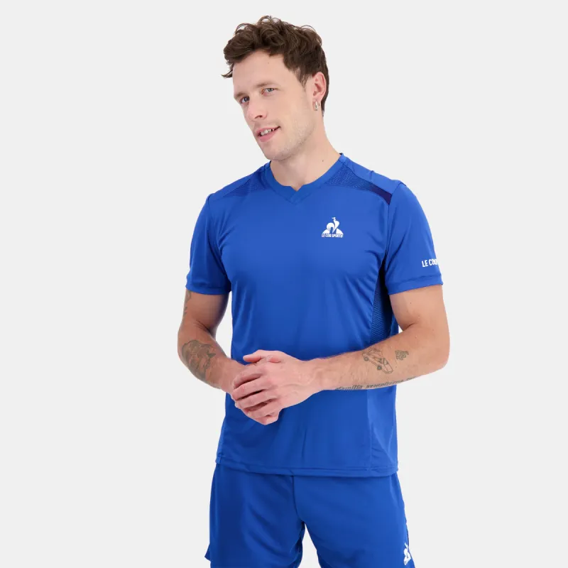 2410518-TENNIS PRO Tee SS 24 N°1 M lapis blue | T-shirt Homme sold by Le Coq Sportif