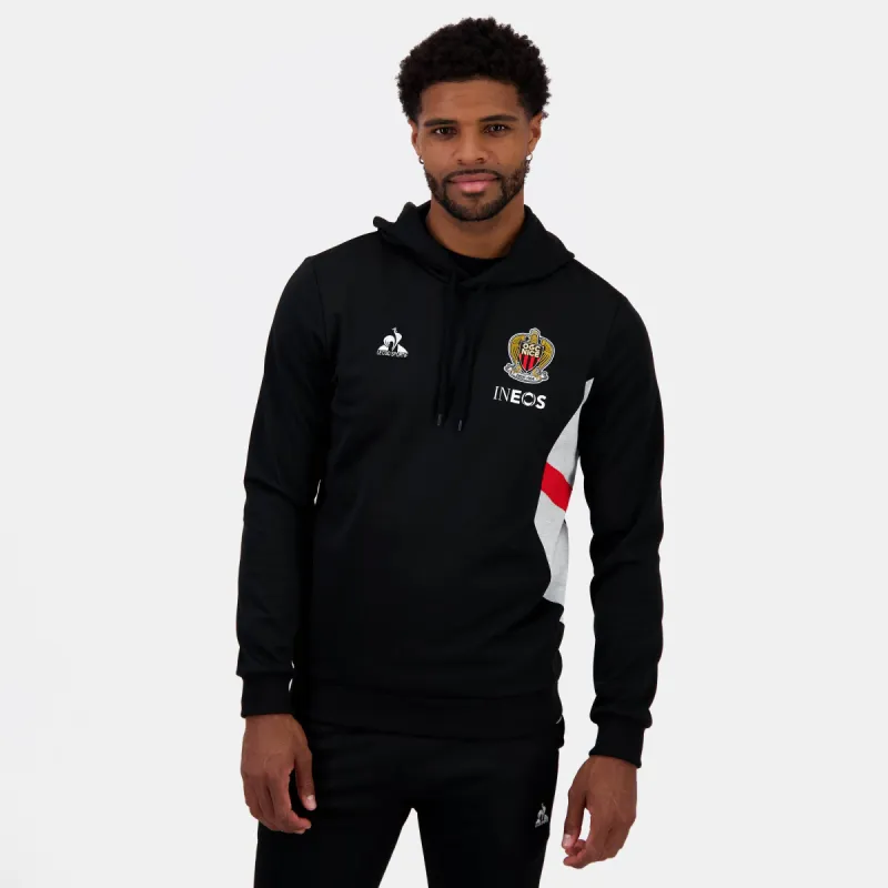 2422804-OGC NICE PRESENTATION Hoody N°1 M black | Sweat à capuche Unisexe sold by Le Coq Sportif