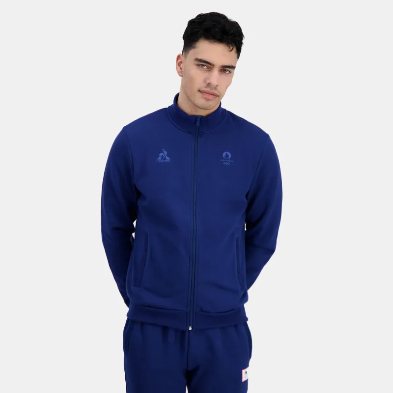 2411054-ESS P24 FZ Sweat N°2 M blue depths | Sweat zippé Homme made by Le Coq Sportif