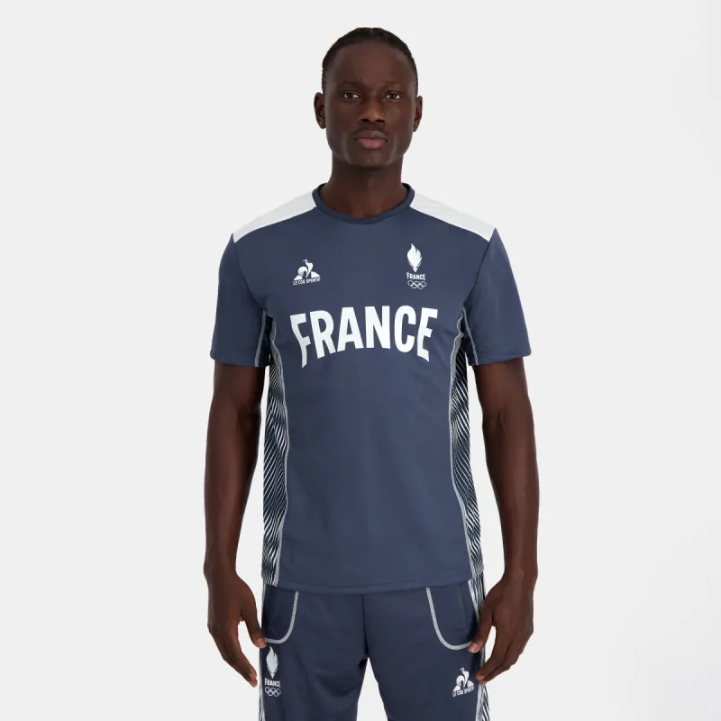 2410076-O TRAINING Tee SS N°2 M insignia blue | Maillot Équipe de France Homme sold by Le Coq Sportif