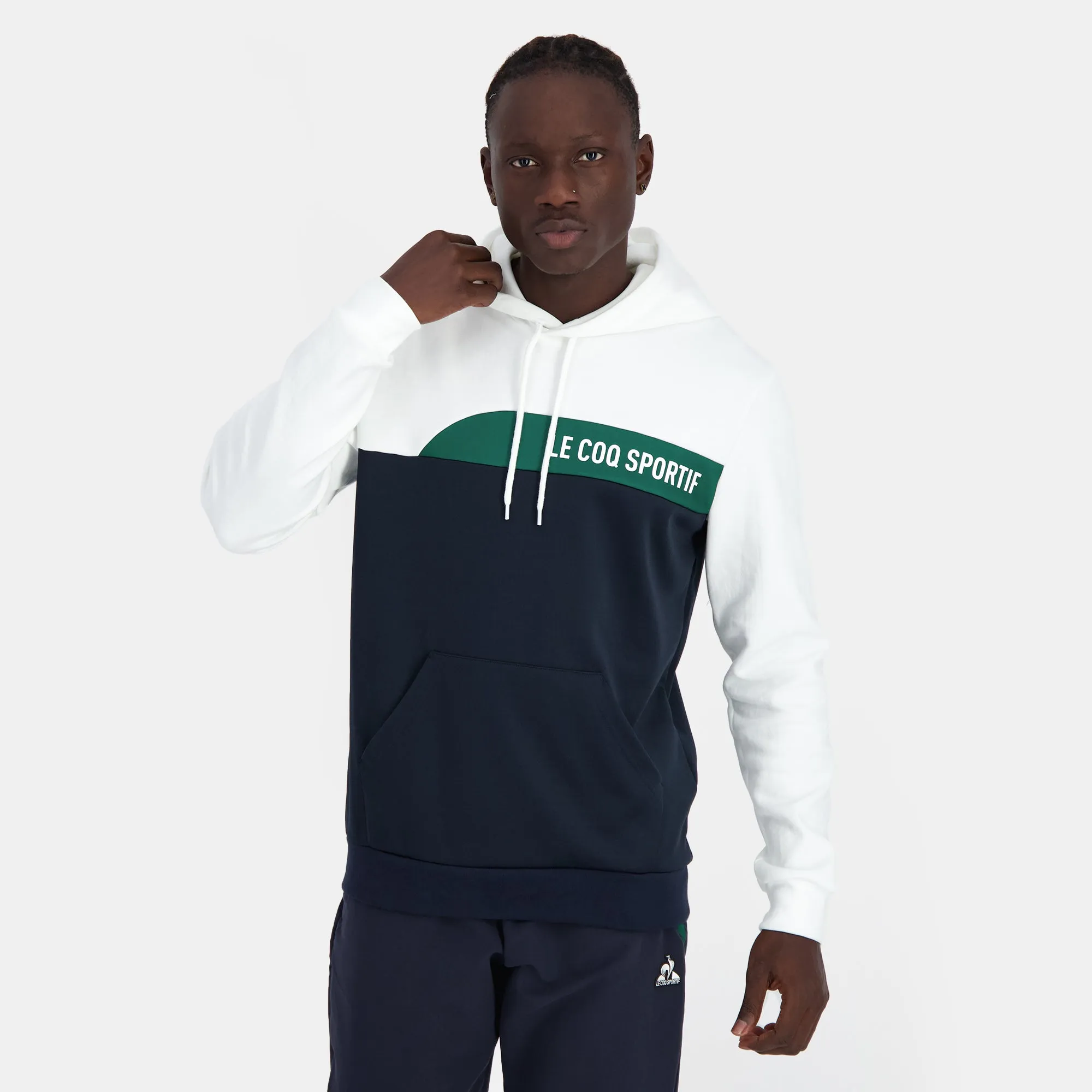 2410196-SAISON 2 Hoody N°1 M n.o.w/sky captain | Sweat à capuche Unisexe sold by Le Coq Sportif