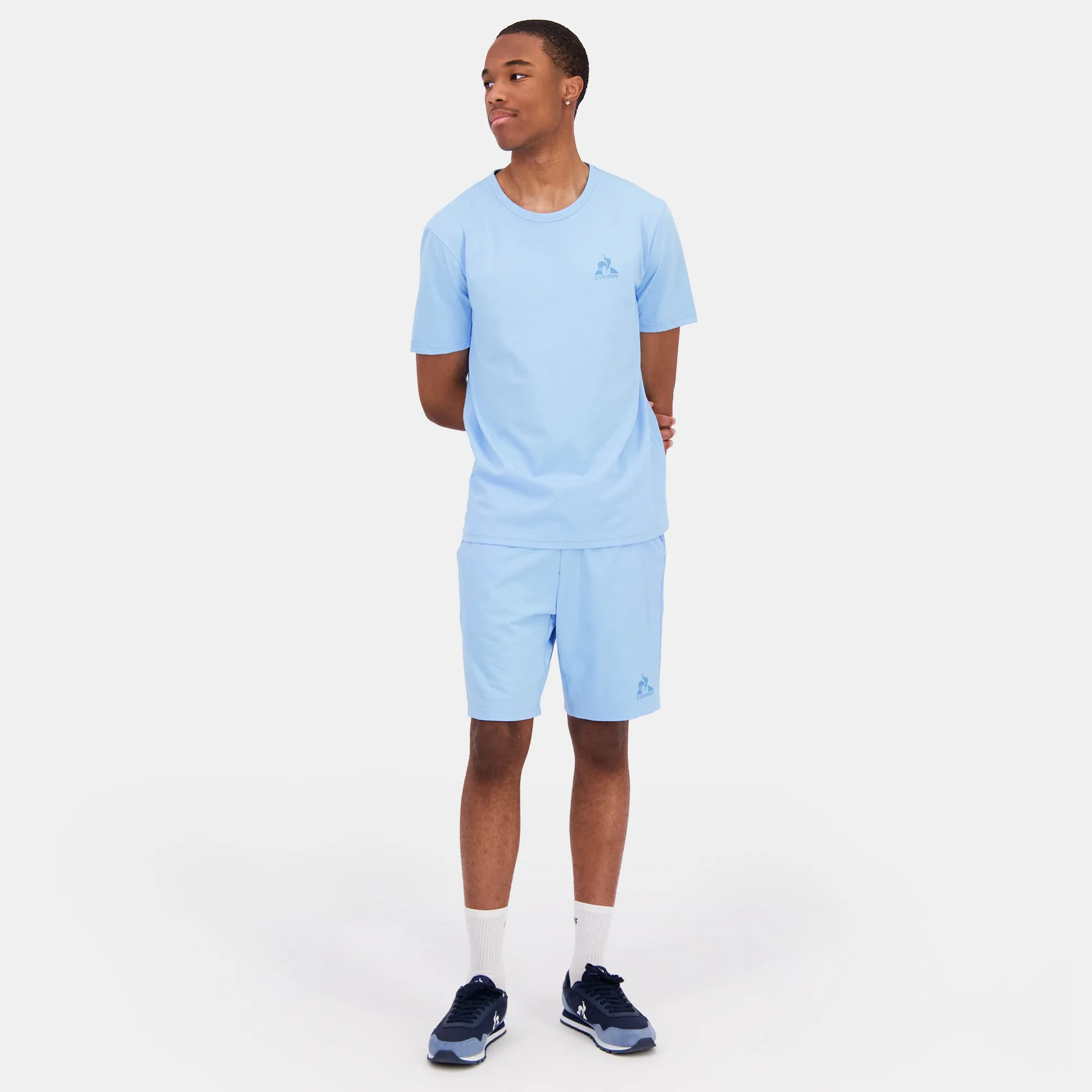 2423173-MONOCHROME Tee SS N°3 M baltic sea | T-shirt bleu ciel Homme sold by Le Coq Sportif product image thumbnail 5
