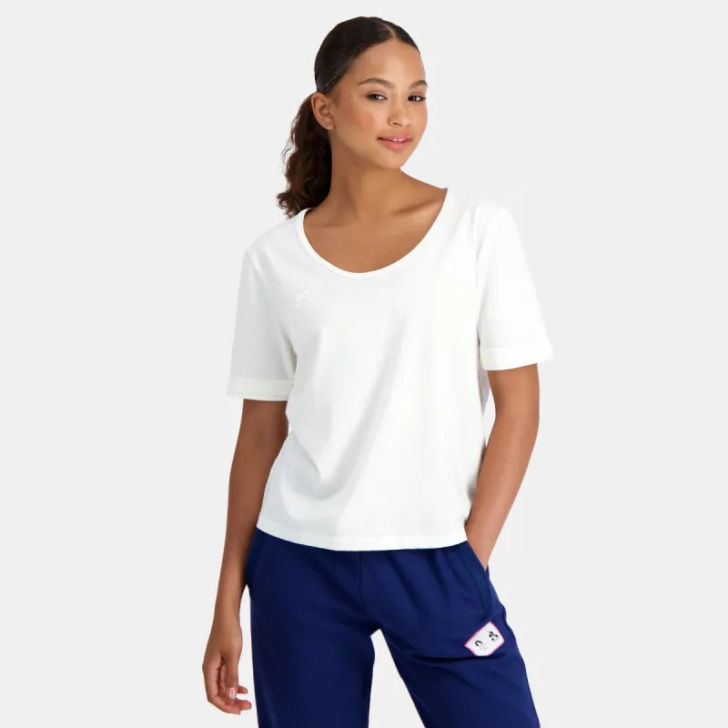 2321323-ESS P24 Tee SS N°2 W marshmallow | T-shirt Femme sold by Le Coq Sportif