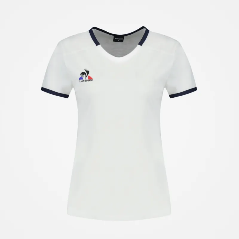 2320148-TENNIS Tee SS N°2 W new optical white/dr | T-shirt Femme sold by Le Coq Sportif