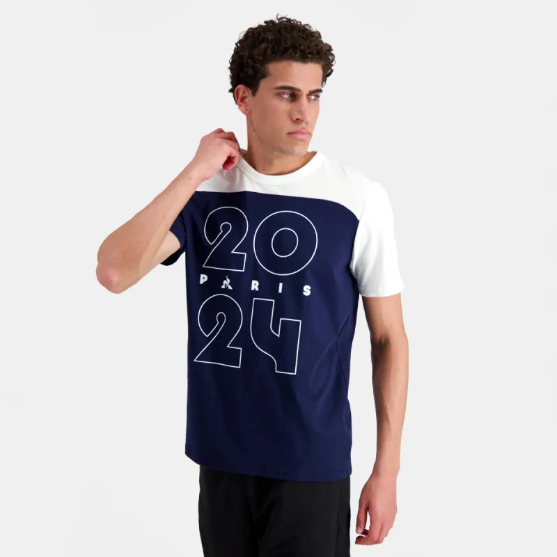 2410567-GRAPHIC P24 Tee SS N°3 M bleu nuit/marsh | T-shirt Homme sold by Le Coq Sportif