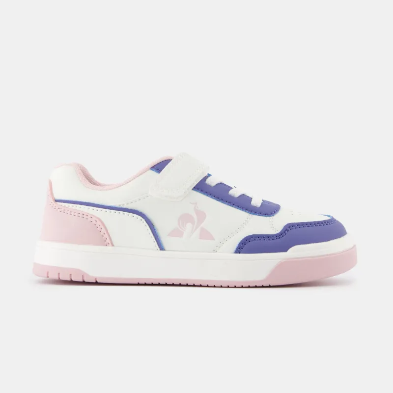 2422707-LCS COURT BREAKER GIRL PS optical white/ | Chaussures à scratch roses COURT BREAKER enfant sold by Le Coq Sportif