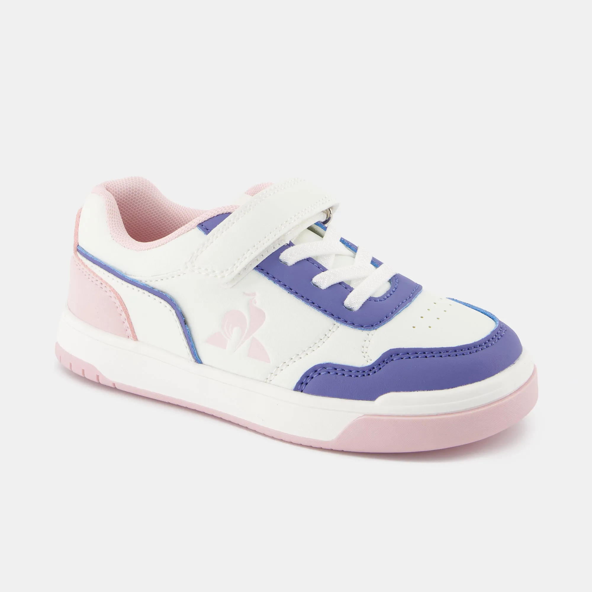 2422707-LCS COURT BREAKER GIRL PS optical white/ | Chaussures à scratch roses COURT BREAKER enfant sold by Le Coq Sportif product image thumbnail 2