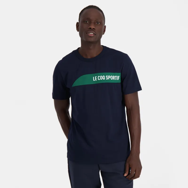 2410192-SAISON 2 Tee SS N°1 M sky captain | T-shirt Unisexe sold by Le Coq Sportif