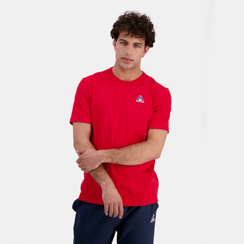 2422950-ESS Tee SS N°1 M pur rouge | T-shirt Homme sold by Le Coq Sportif