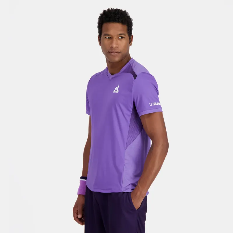 2410515-TENNIS PRO Tee SS 24 N°1 M chive blossom | T-shirt Performance Homme made by Le Coq Sportif