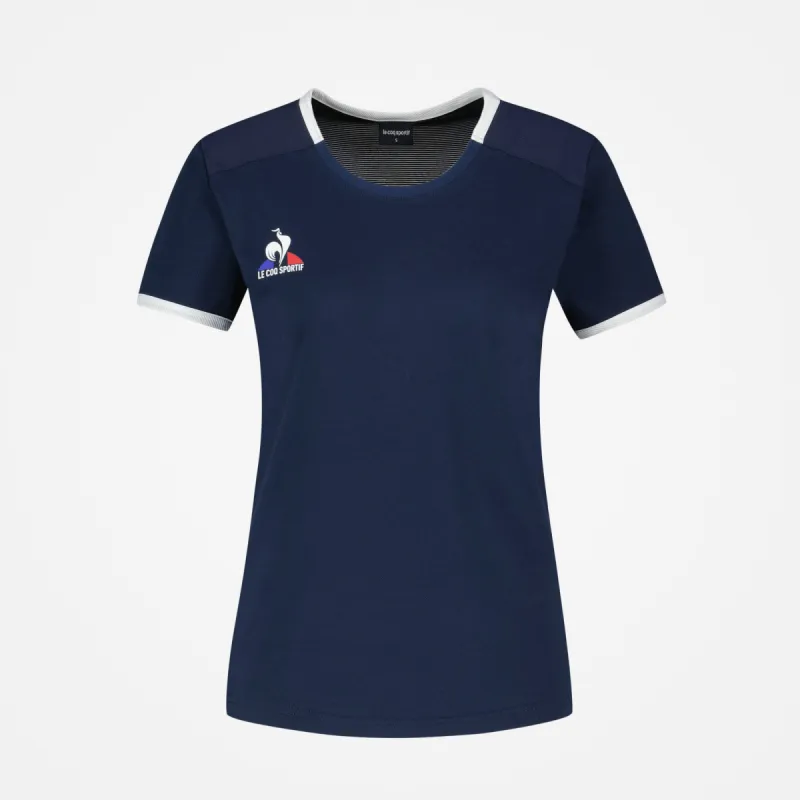 2320147-TENNIS Tee SS N°2 W dress blues/new opti | T-shirt Femme sold by Le Coq Sportif