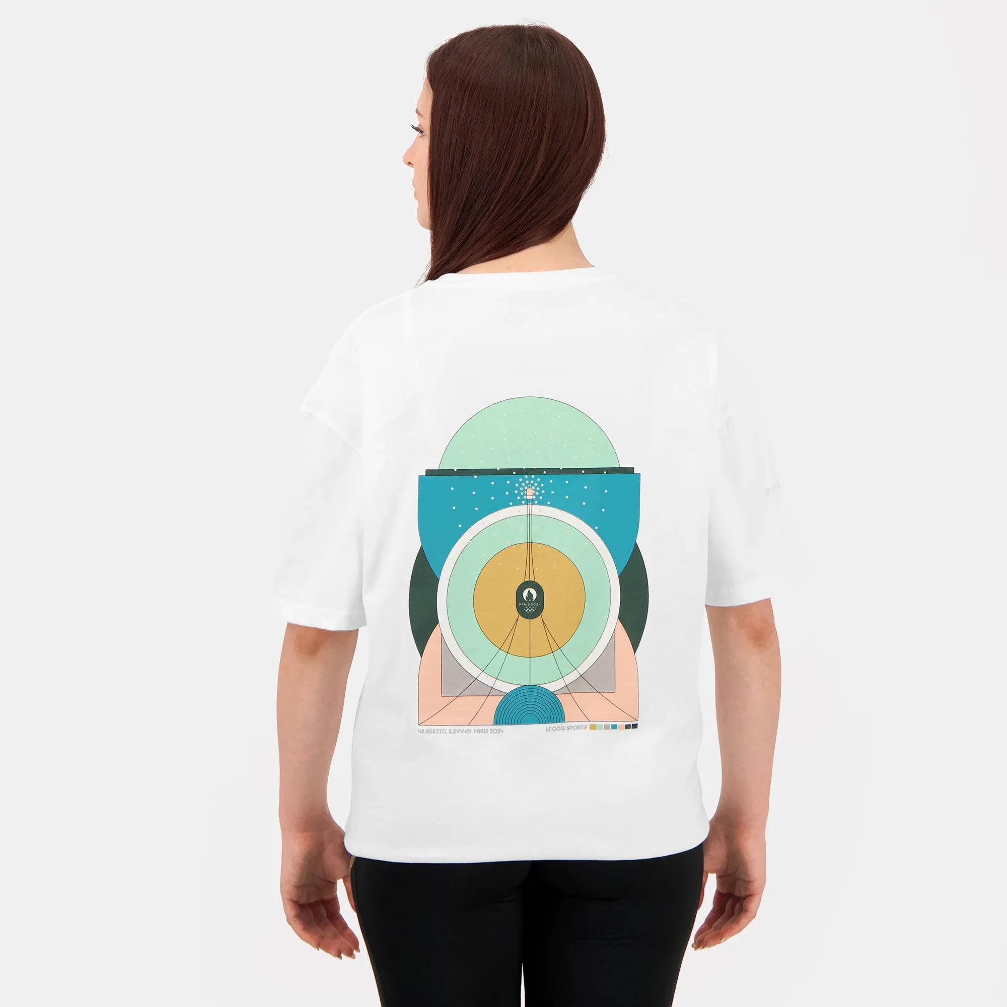 2411084-P24 QUARTIER DES JEUX Tee SS N°1 M new o | T-shirt capsule Tour Eiffel Unisexe sold by Le Coq Sportif product image thumbnail 3