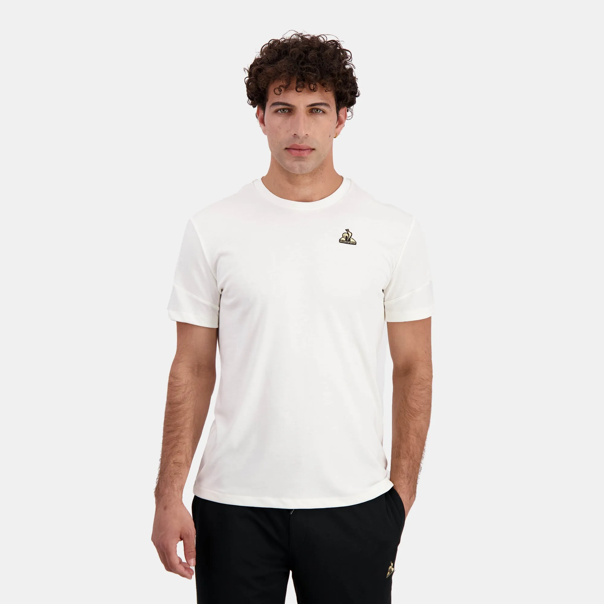 2423019-COQ D'OR Tee SS N°2 M marshmallow | T-shirt Homme sold by Le Coq Sportif