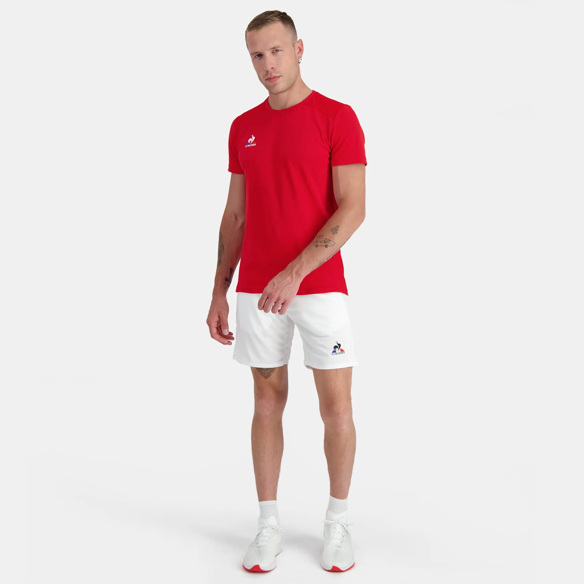 2320136-TENNIS Tee SS N°4 M pur rouge | T-shirt Homme sold by Le Coq Sportif product image thumbnail 5