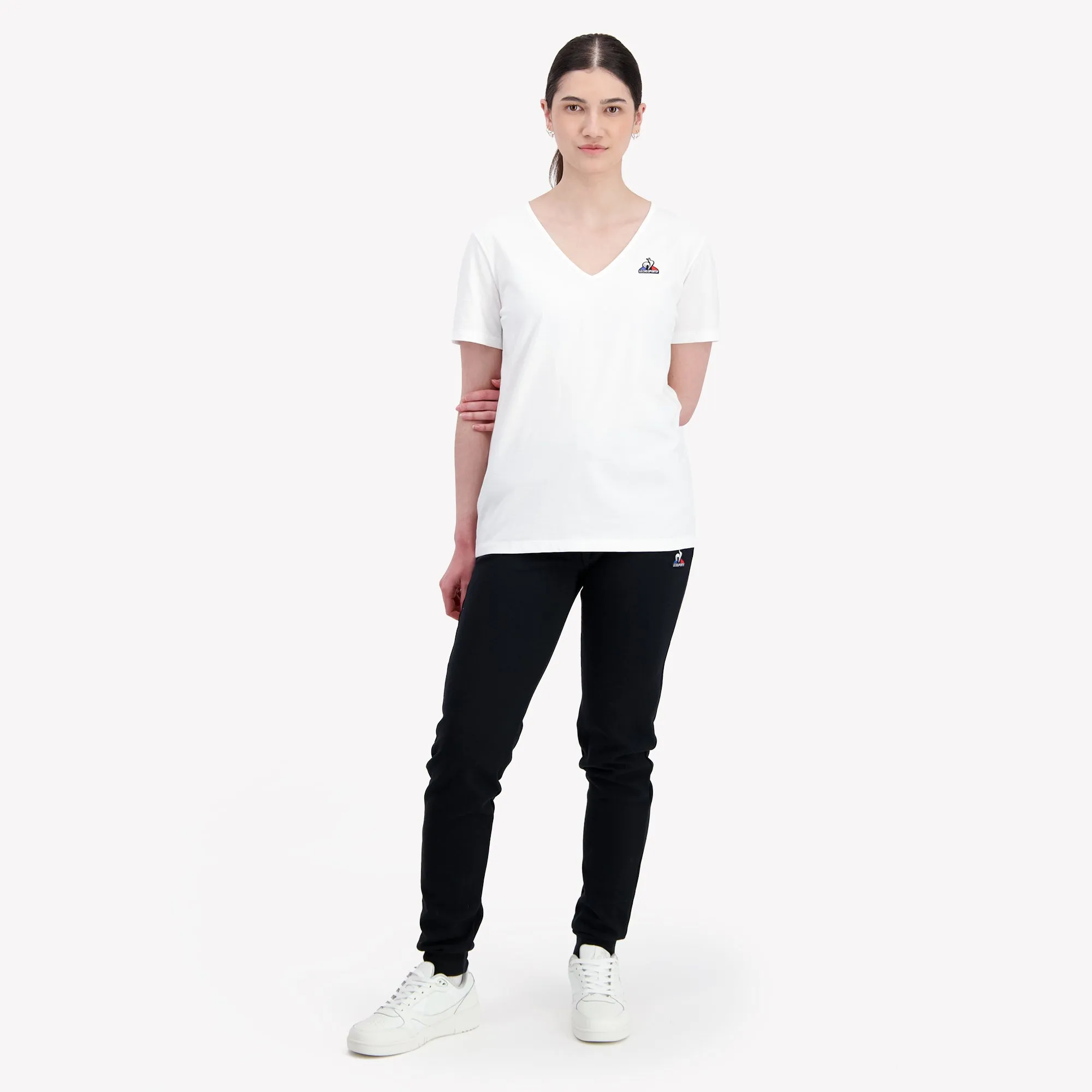 2210511-ESS Tee SS Col V N°1 W new optical white | T-shirt Femme sold by Le Coq Sportif product image thumbnail 5