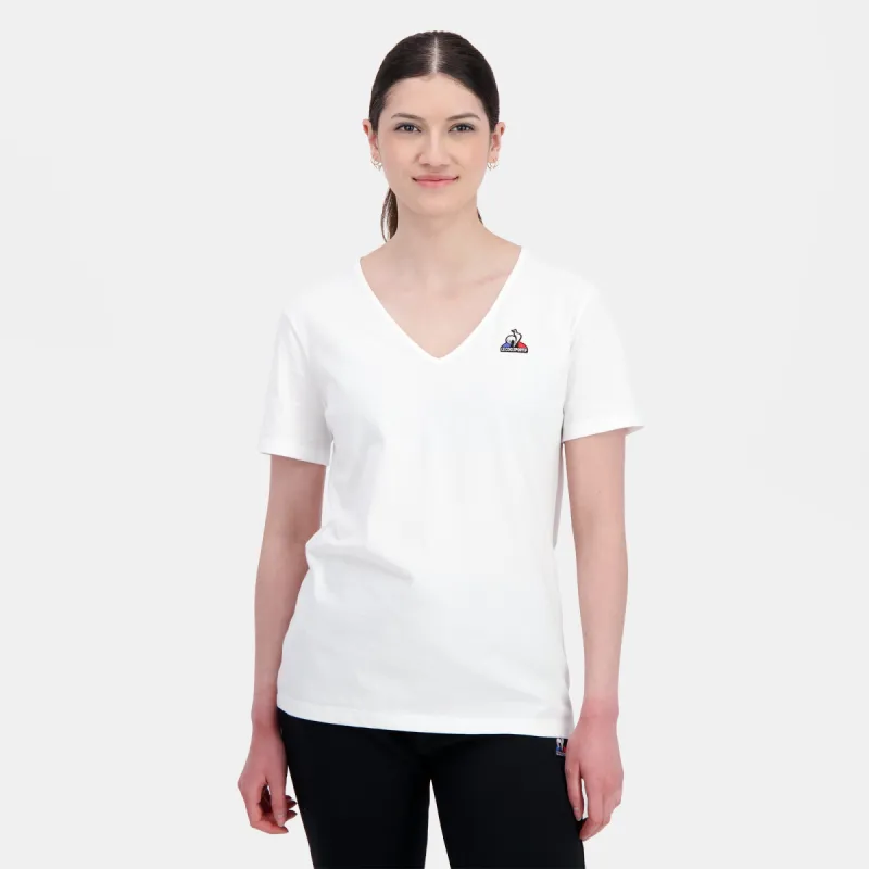 2210511-ESS Tee SS Col V N°1 W new optical white | T-shirt Femme sold by Le Coq Sportif