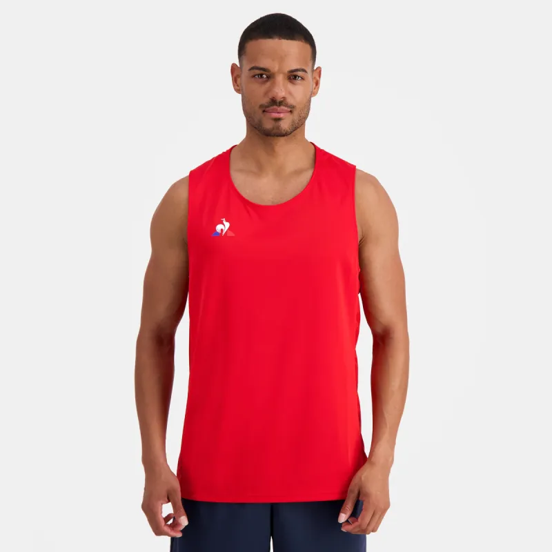 2021170-N°2 TRAINING Débardeur pur rouge | Débardeur Homme sold by Le Coq Sportif