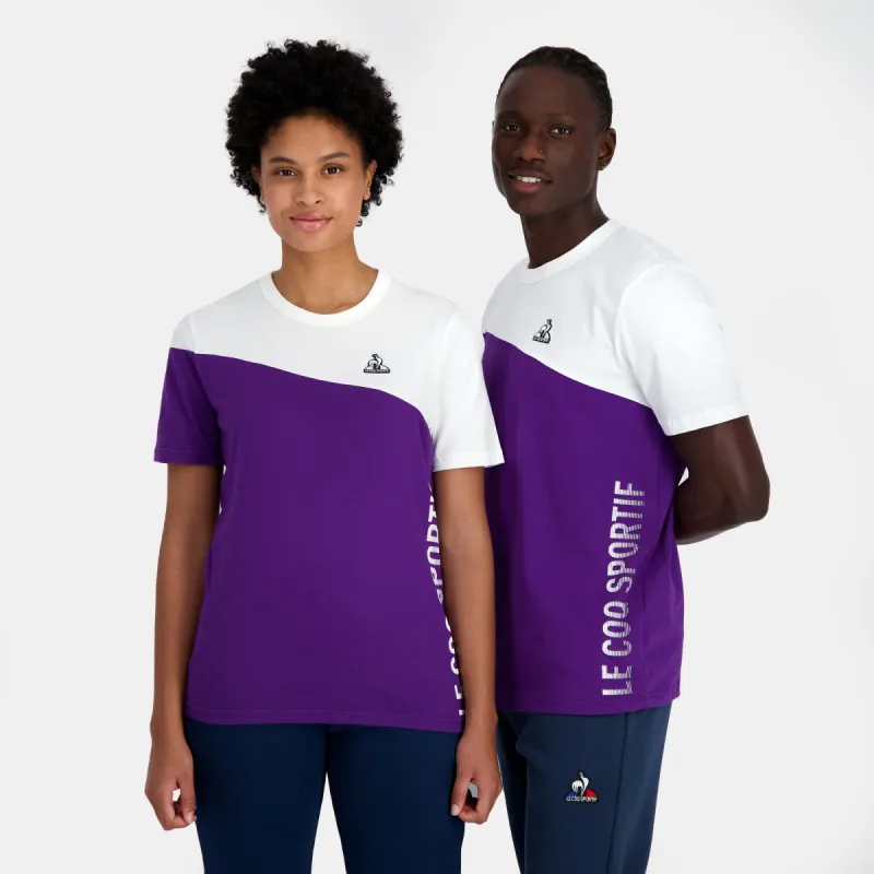 2410248-BAT Tee SS N°2 M n.o.w/violet j. | T-shirt Unisexe sold by Le Coq Sportif