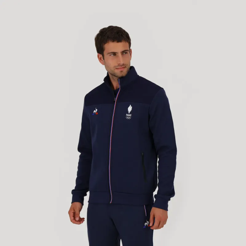 2221297-EFRO 22 FZ Sweat PRES.N°1 M dress blues | Sweat zippé Homme made by Le Coq Sportif