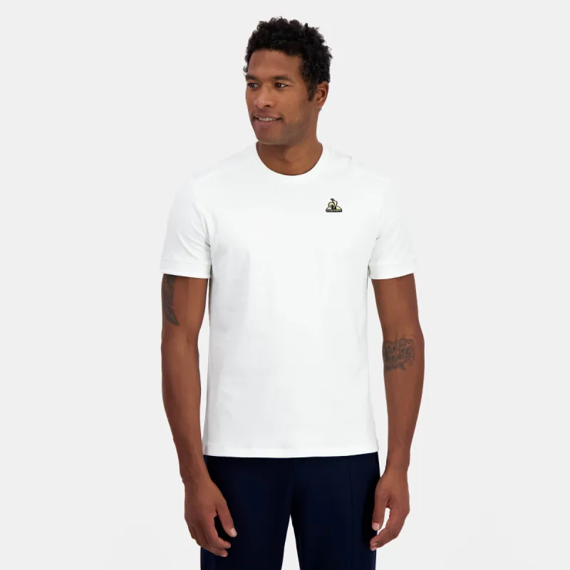 2410435-COQ D'OR Tee SS N°1 M marshmallow | T-shirt Homme en interlock 240g coton sold by Le Coq Sportif