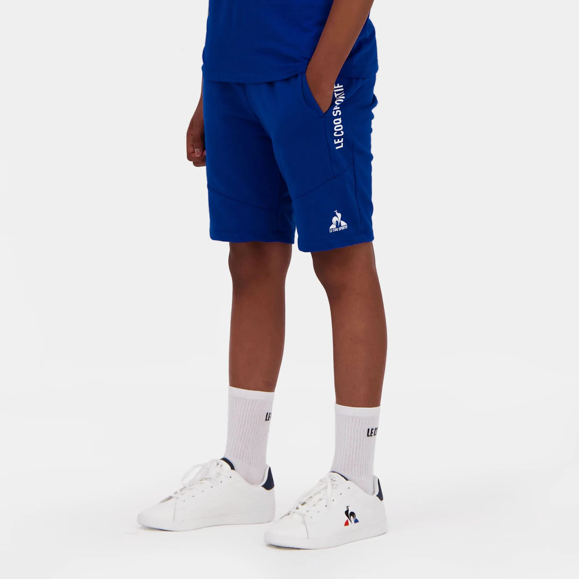 2422930-ESS Short Regular N°1 Enfant bleu electr | Short Enfant sold by Le Coq Sportif