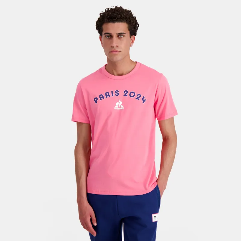 2410271-GRAPHIC P24 Tee SS N°4 M pink carnation | T-shirt Homme sold by Le Coq Sportif