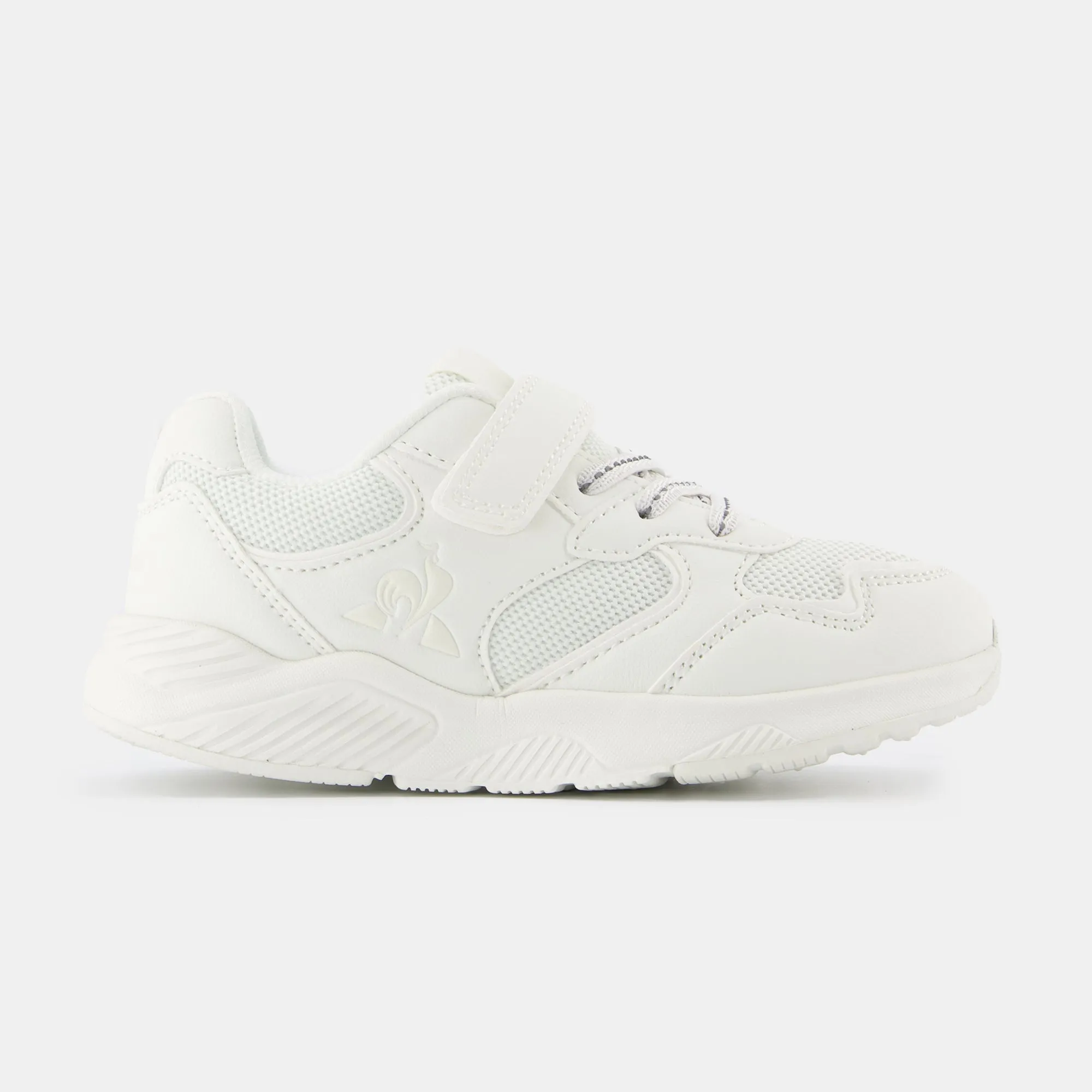 2422737-LCS RUNNER PS optical white: | Chaussures à scratch blanches RUNNER enfant sold by Le Coq Sportif