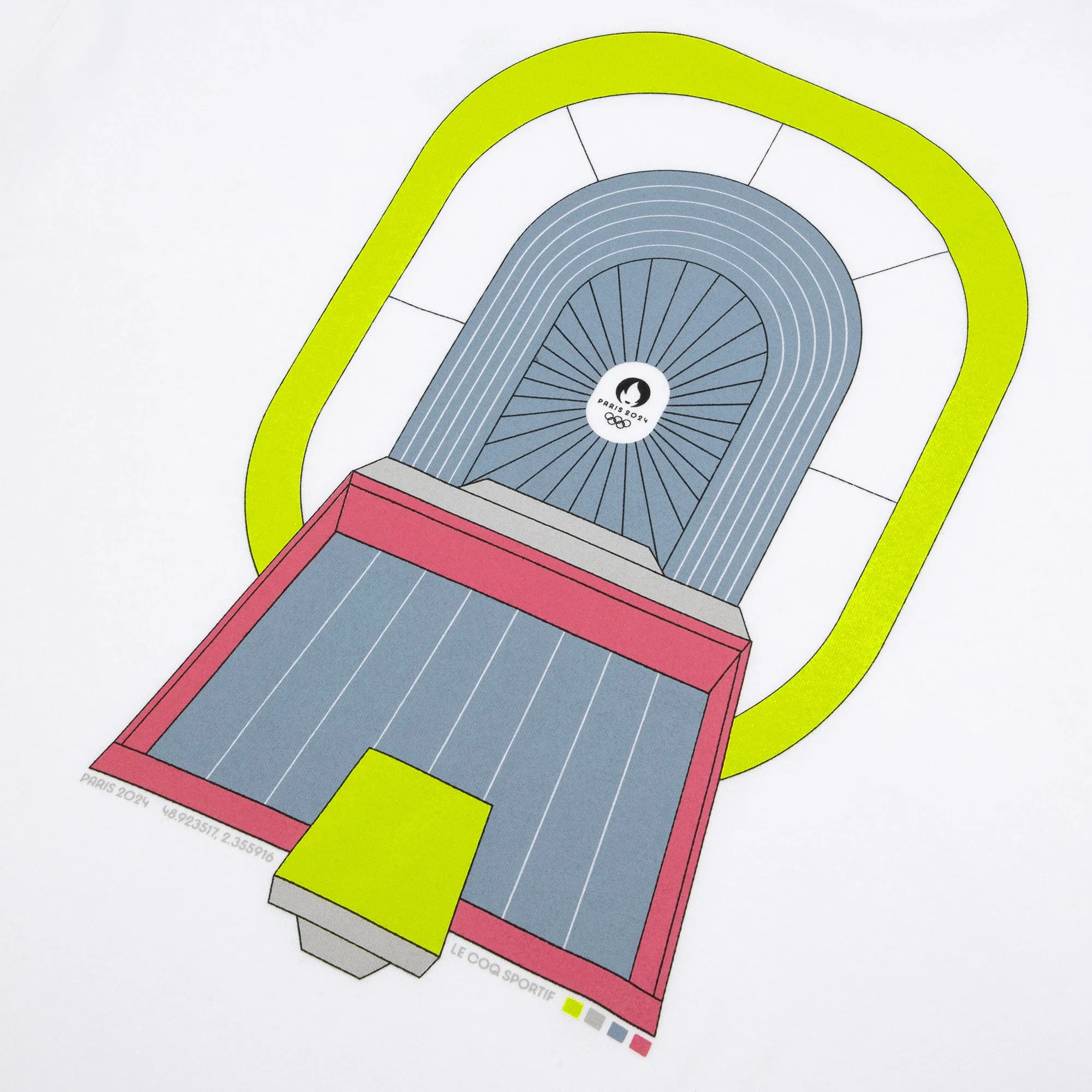 2423640-P24 QUARTIER DES JEUX Tee SS N°1 M new o | T-shirt capsule Saint-Denis Unisexe sold by Le Coq Sportif product image thumbnail 4