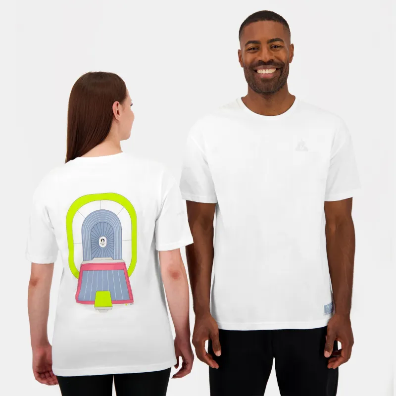 2423640-P24 QUARTIER DES JEUX Tee SS N°1 M new o | T-shirt capsule Saint-Denis Unisexe sold by Le Coq Sportif