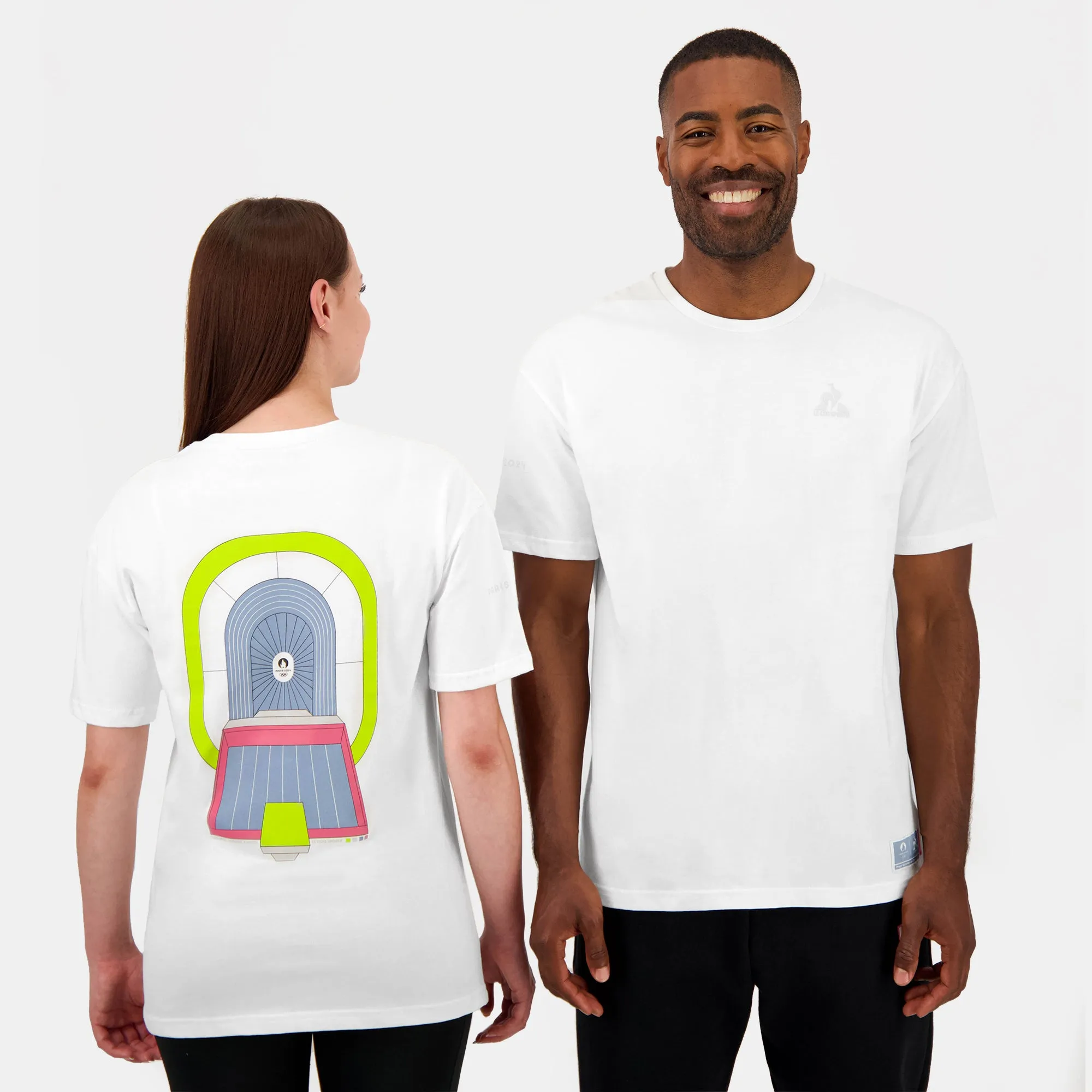 2423640-P24 QUARTIER DES JEUX Tee SS N°1 M new o | T-shirt capsule Saint-Denis Unisexe sold by Le Coq Sportif