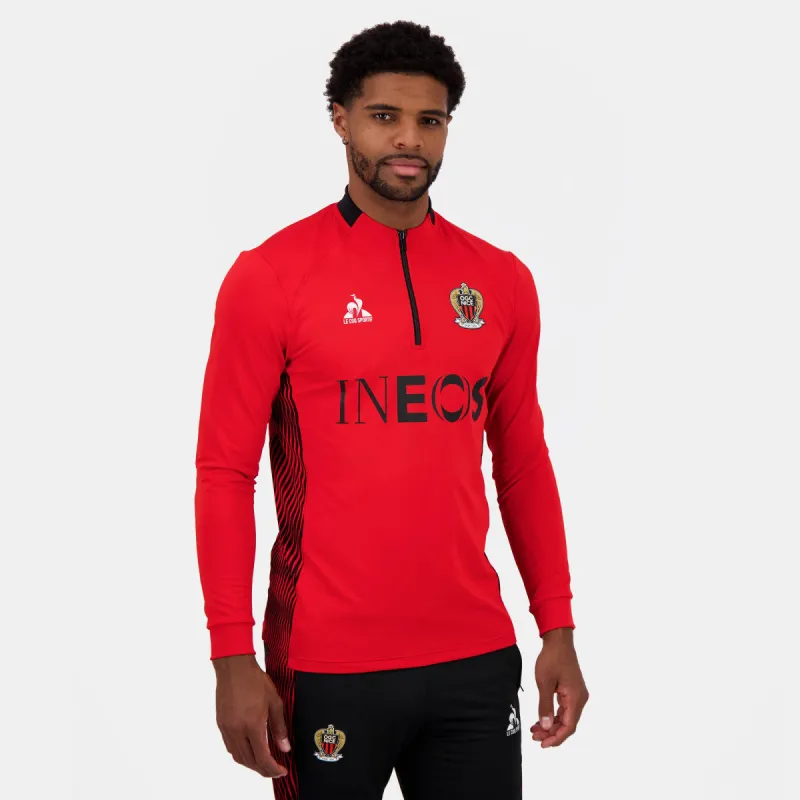 2421903-OGC NICE TRAINING Sweat 1/2 zip été M re | Sweat Unisexe made by Le Coq Sportif
