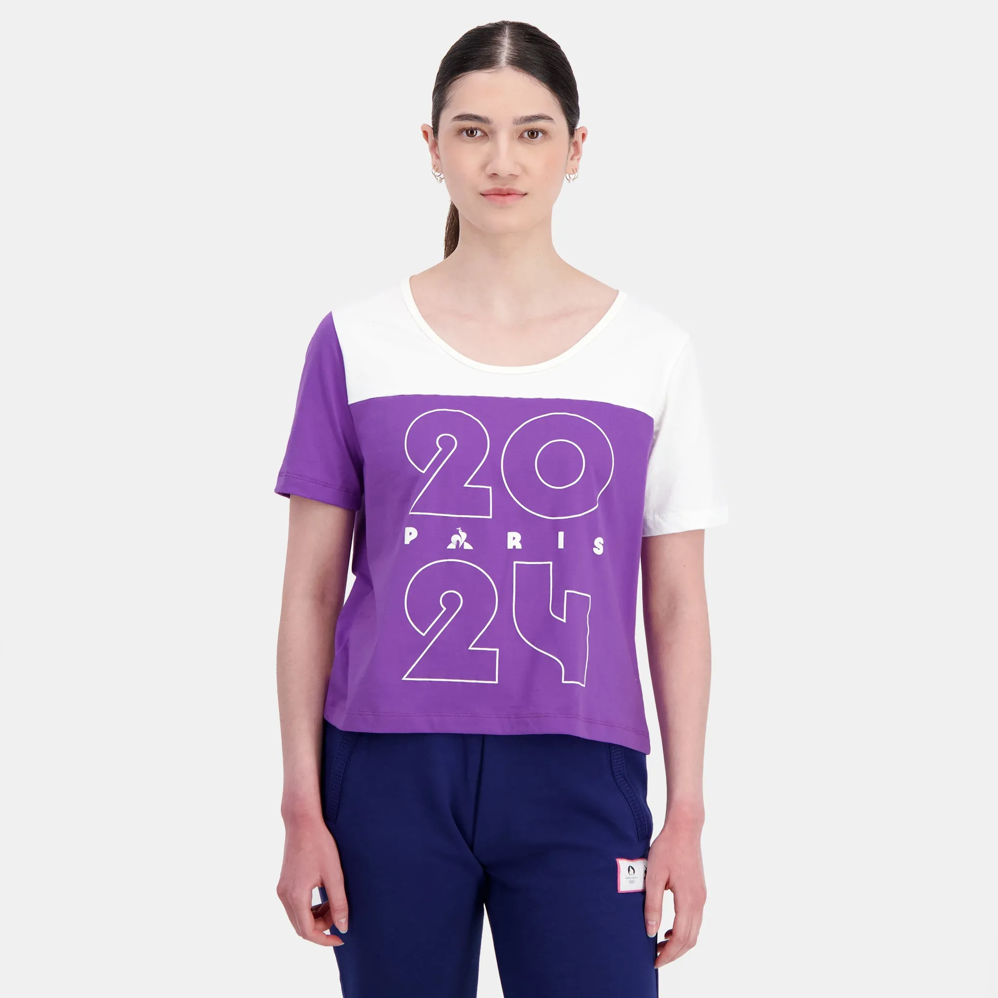 2410585-GRAPHIC P24 Tee SS N°2 W chive blossom/m | T-shirt Femme sold by Le Coq Sportif