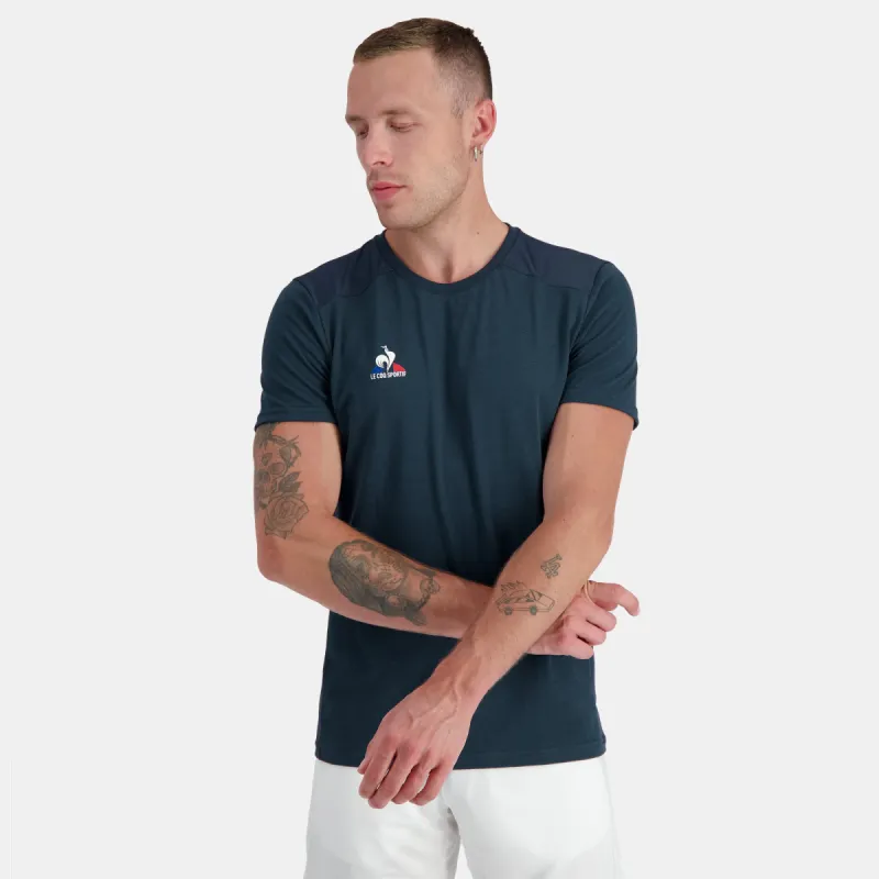 2320133-TENNIS Tee SS N°4 M dress blues | T-shirt Homme sold by Le Coq Sportif
