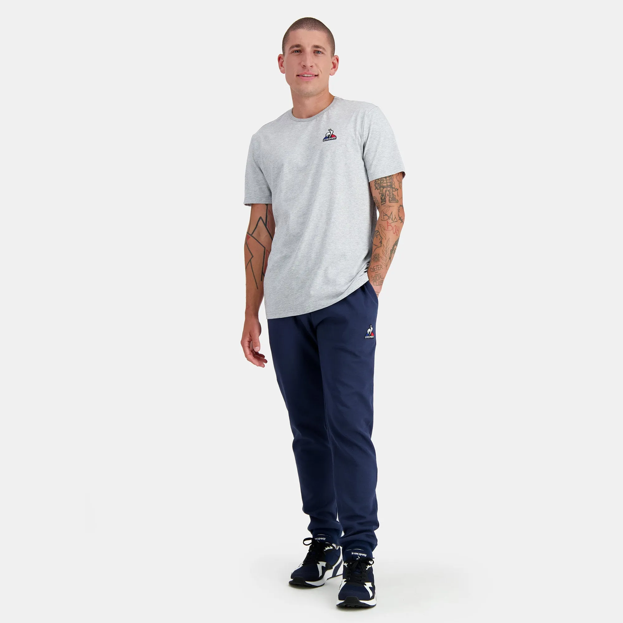 2310547-ESS Tee SS N°4 M gris chiné clair | T-shirt Homme sold by Le Coq Sportif product image thumbnail 5